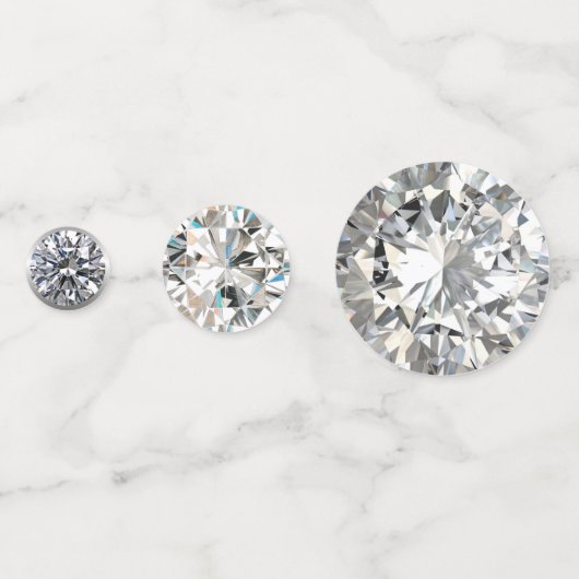 April Birthstone Diamond Tafel Confetti (Voorkanten)