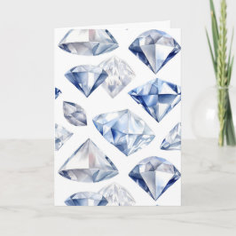 April Birthstone Diamond Verjaardag Kaart