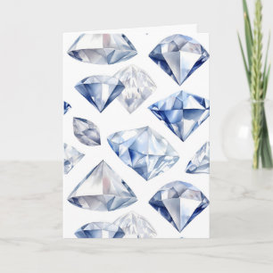 April Birthstone Diamond Verjaardag Kaart