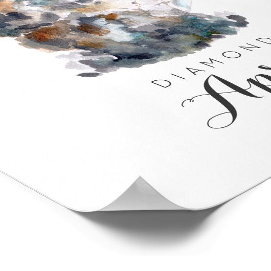 April Birthstone - Diamond Waterverf | POSTER (Hoek)