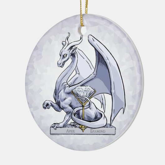 April Birthstone Dragon: Diamond Ornament (Links)