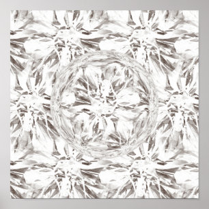 April Birthstone Gemstone Diamond Poster