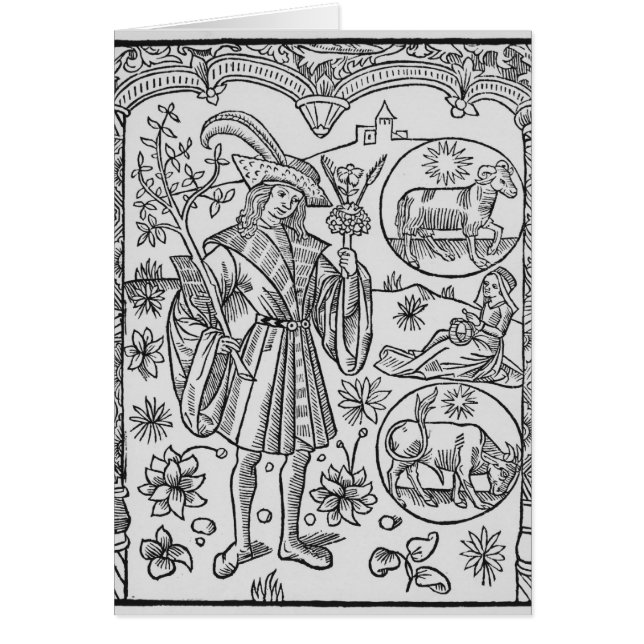 April, bloemen, Aries (Voorkant)