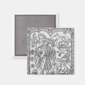 April, bloemen, Aries Magneet (Voorkant / Achterkant)