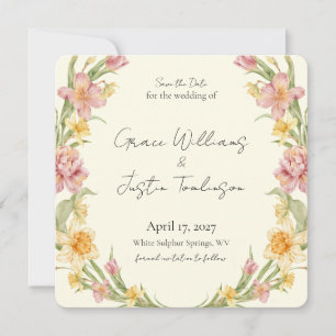 April Bloesem Tuin Narcis Save the Date