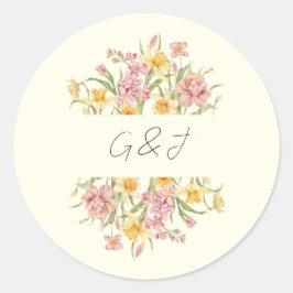 April Blossom Garden Narcis Monogram Sticker