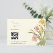 April Blossom Garden Narcis RSVP Kaart (Staand voorkant)