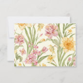 April Blossom Garden Narcis RSVP Kaart (Achterkant)