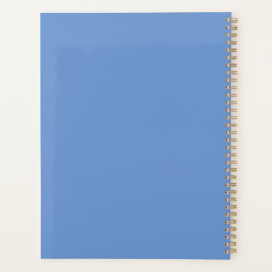 APRIL BLUE DAISY GEBOORTEBLOEM GEPERSONALISEERD PLANNER (Achterkant)