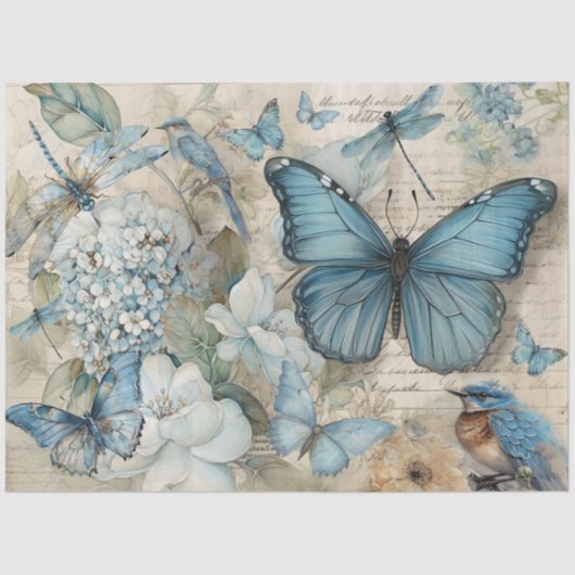 April blues tissuepapier (Voorkant)