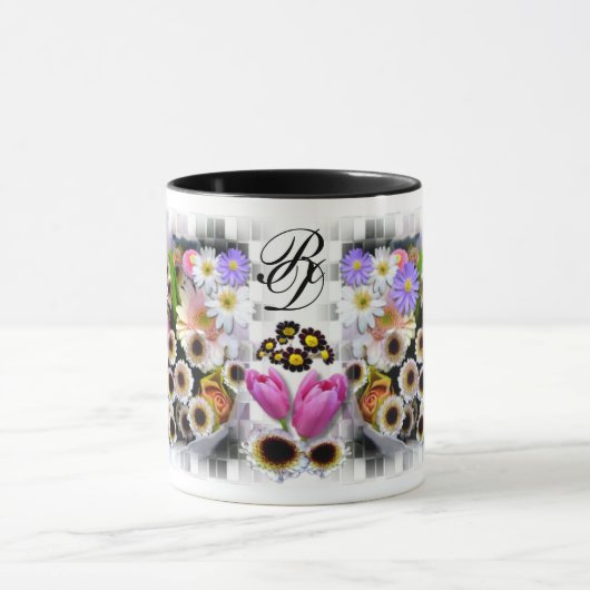 APRIL BOUQUET # 2 ~ Mongram Ringer Mok (Midden)