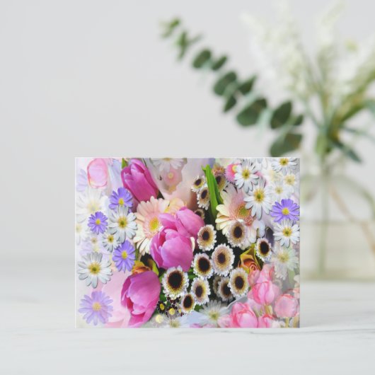 April Bouquet Briefkaart (Staand voorkant)