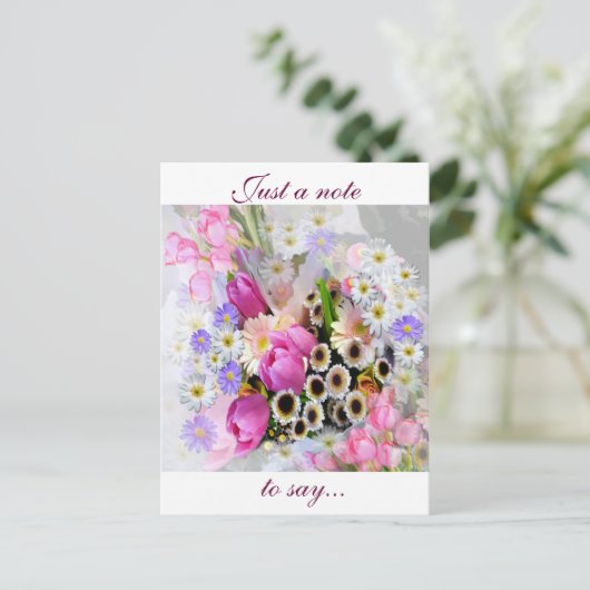 April Bouquet Briefkaart (Staand voorkant)