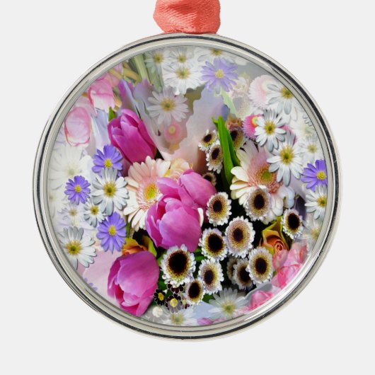 April Bouquet Metalen Ornament (Voorkant)