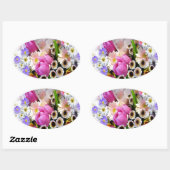 April Bouquet Ovale Sticker (Vel)