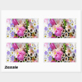 April Bouquet Rechthoekige Sticker (Vel)