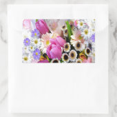 April Bouquet Rechthoekige Sticker (Tas)