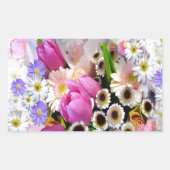 April Bouquet Rechthoekige Sticker (Voorkant)