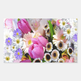 April Bouquet Rechthoekige Sticker