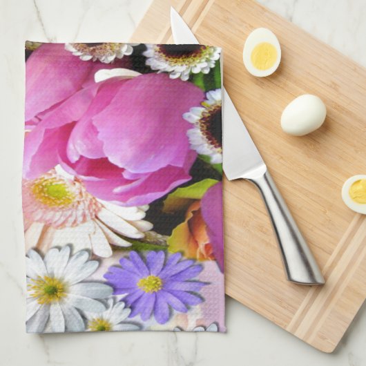 April Bouquet Theedoek (Quarter Fold)