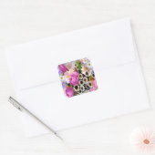 April Bouquet Vierkante Sticker (Envelop)