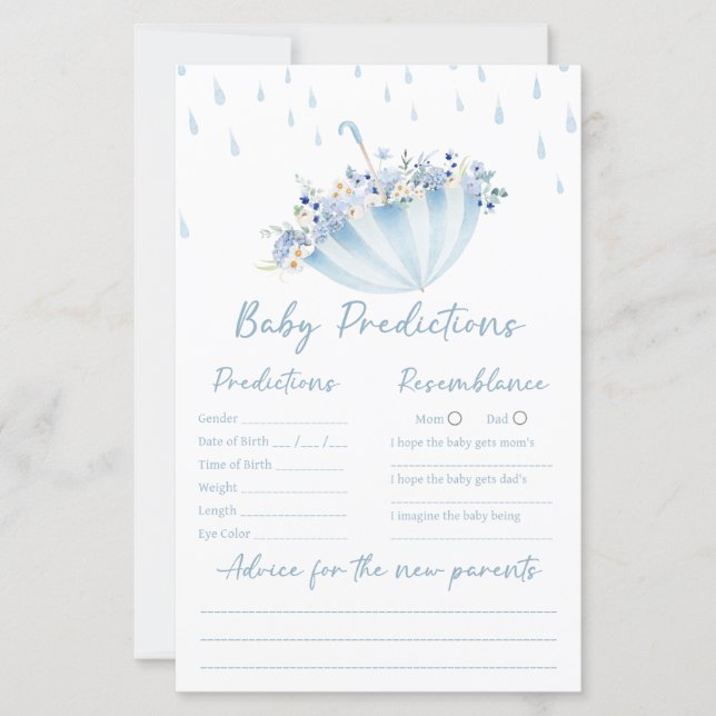 April Bring May Flowers Shower Predictions Game (Voorkant)