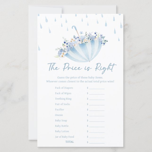 April Bring May Flowers Shower Price is Right Game (Voorkant)