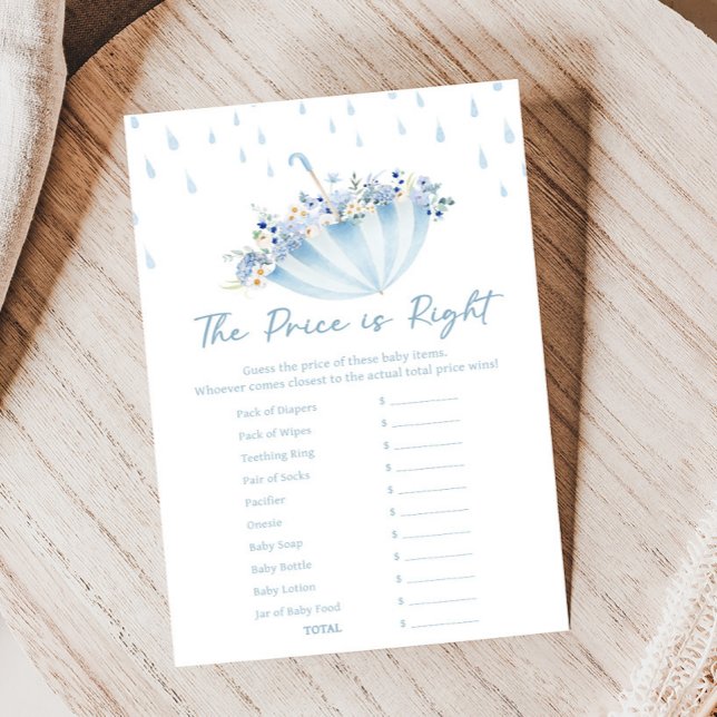 April Bring May Flowers Shower Price is Right Game (April Shower Bring May Flowers Baby Shower Game)