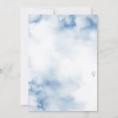 April Buien Brengen Mei Bloemen Blauwe Paraplu Kaart (Achterkant)