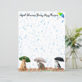 April Buien en Katten Briefpapier (Staand voorkant)