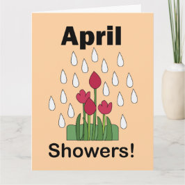April Buien Roze Madeliefje Bloem Bloemig Kaart