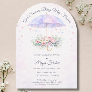 April-buieng brengen May-bloemen Baby Shower Kaart