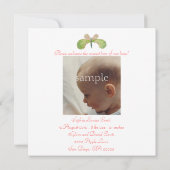 April Butterfly Birth Announement Aankondiging (Achterkant)