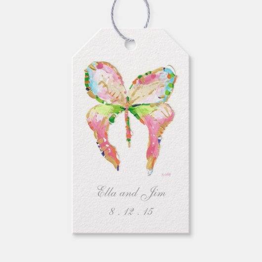 April Butterfly gift label Cadeaulabel (Voorkant)
