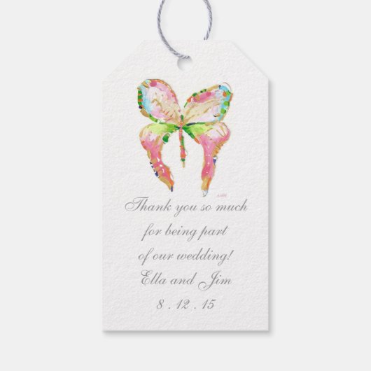 April Butterfly gift label Cadeaulabel (Achterkant)