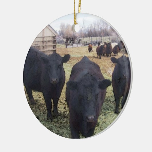 April Cattle Keramisch Ornament (Links)