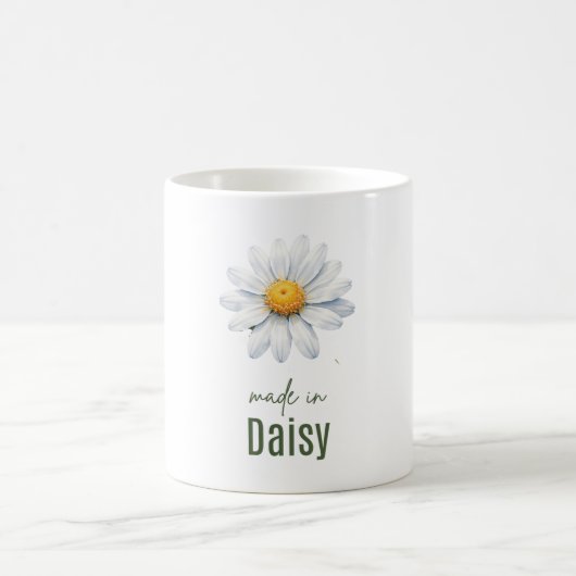 April Daisy Birth Flower Coffee Cup Watercolor Koffiemok (Center)