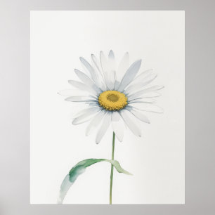 April Daisy Birth Flower Poster