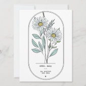April Daisy Birth Flower Print (Voorkant)