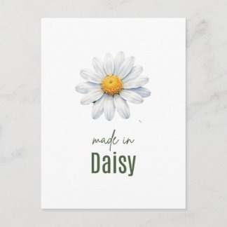 April Daisy Birth Flower Wall Art Watercolor Briefkaart