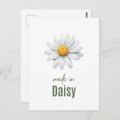 April Daisy Birth Flower Wall Art Watercolor Briefkaart (Voorkant / Achterkant)
