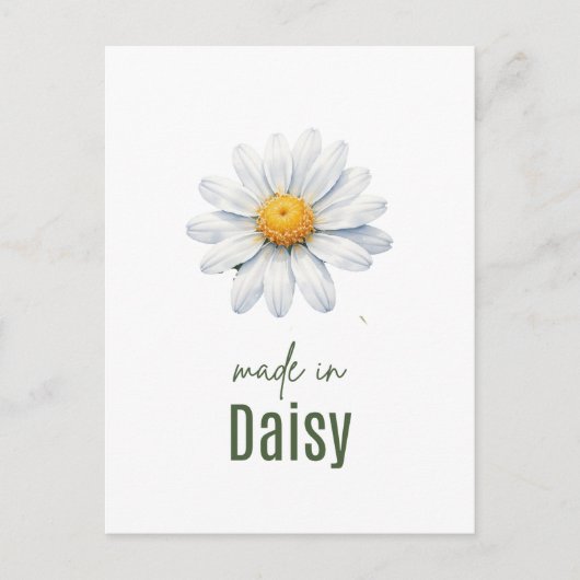 April Daisy Birth Flower Wall Art Watercolor Briefkaart (Voorkant)