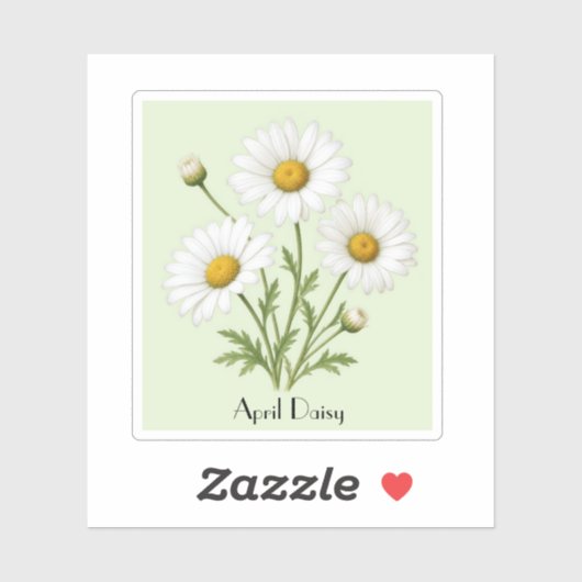 April Daisy Bloem Sticker (Vel)