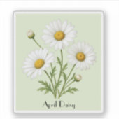 April Daisy Bloem Sticker (Voorkant)
