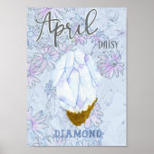 April Daisy en Diamond Birthday Poster (Voorkant)