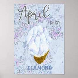 April Daisy en Diamond Birthday Poster