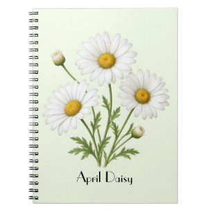 April Daisy Flowers Notitieboek