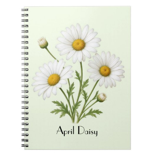 April Daisy Flowers Notitieboek (Voorkant)