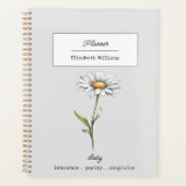 APRIL DAISY GEBOORTEBLOEM GEPERSONALISEERD PLANNER (Voorkant)