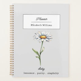 APRIL DAISY GEBOORTEBLOEM GEPERSONALISEERD PLANNER